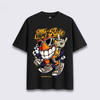 GIÁ XƯỞNG Áo thun nam nữ cổ tròn tay ngắn Ulzzang CHILL V*PE RIDE MẪU ĐỘC