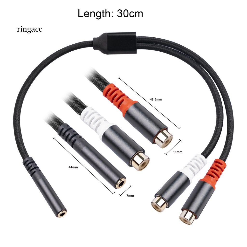 Cáp Chuyển Đổi Âm Thanh 2 Trong 1 Giắc Cắm 3.5mm Sang 2 Kênh RCA Chuyên Dụng