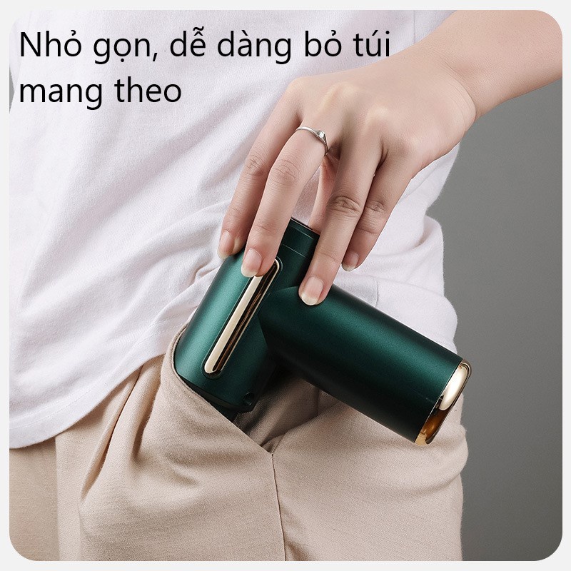 Máy Mát Xa Cầm Tay Mini - Máy Massage Cầm Tay Đa Năng, Tặng Kèm 4 Đầu Massage, 6 Chế Độ Dung, Pin Trâu