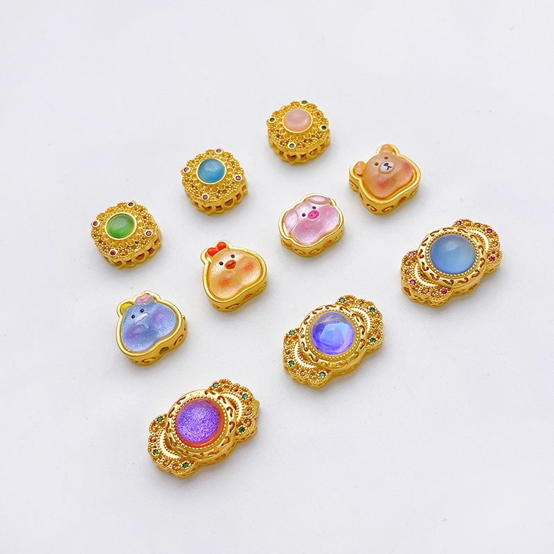 Chuỗi Hạt Đá Mặt Trăng Hình Động Vật Dùng Làm Trang Sức diy