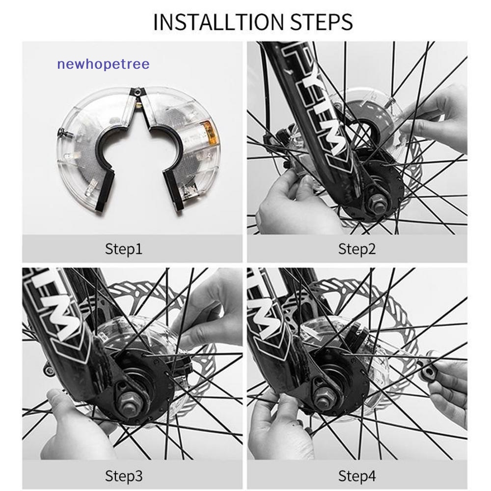 Đèn LED RGB Gắn Bánh Xe Đạp Chống Thấm Nước Có Thể Sạc Lại Bằng Cổng USB