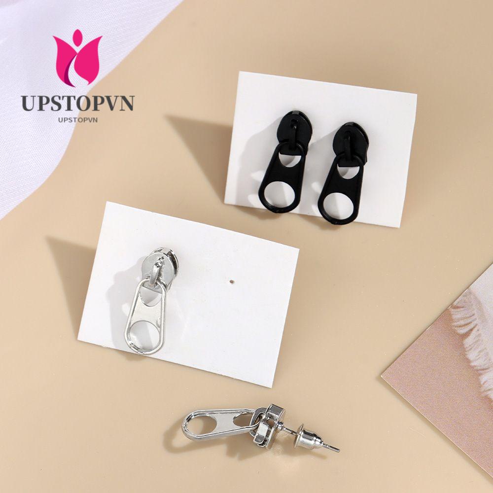 Bông Tai Hình Khóa Kéo Đơn Giản Thời Trang Cho Nam Và Nữ