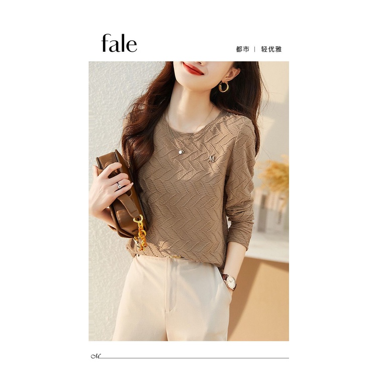 Hàng Mới Về Mới Áo Thun Tay Dài Phong Cách Phương Tây Dễ Phối Đồ