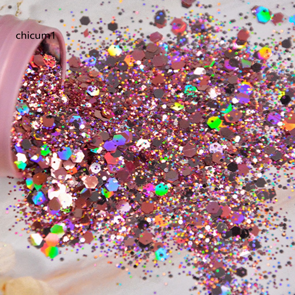 Hộp Sequin Lục Giác Siêu Mỏng Lấp Lánh Trang Trí Móng Tay Nghệ Thuật Charms