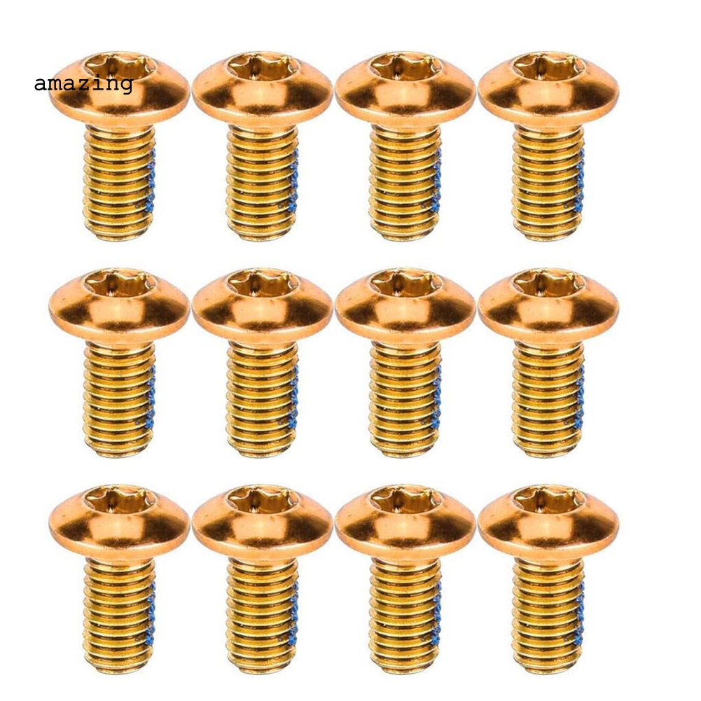 Bộ 12 Ốc Vít M5x11.5 Cho Đĩa Phanh Xe Đạp Địa Hình MTB T25 Torx