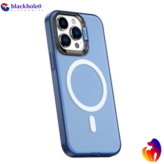 Ốp Điện Thoại Mặt Nhám Kèm Móc Xỏ Ngón Nam Châm Kim Loại Cho Iphone 14 Pro Max