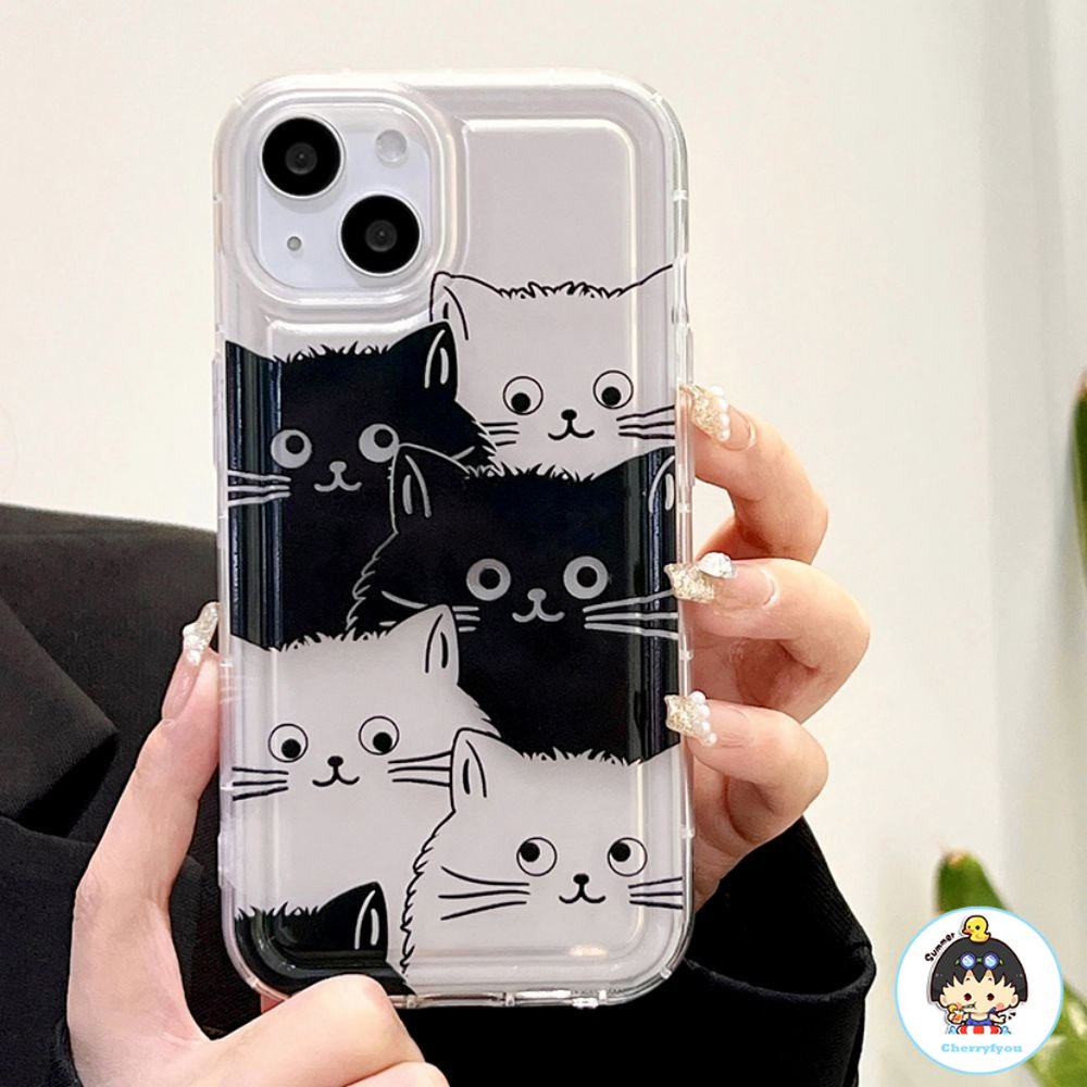 Ốp Điện Thoại TPU Mềm Trong Suốt Chống Sốc Chống Dấu Vân Tay In Hình Mèo Cho IPhone 14 Pro Max 13 12 11 Pro Max XS XR 7 8 6 Plus