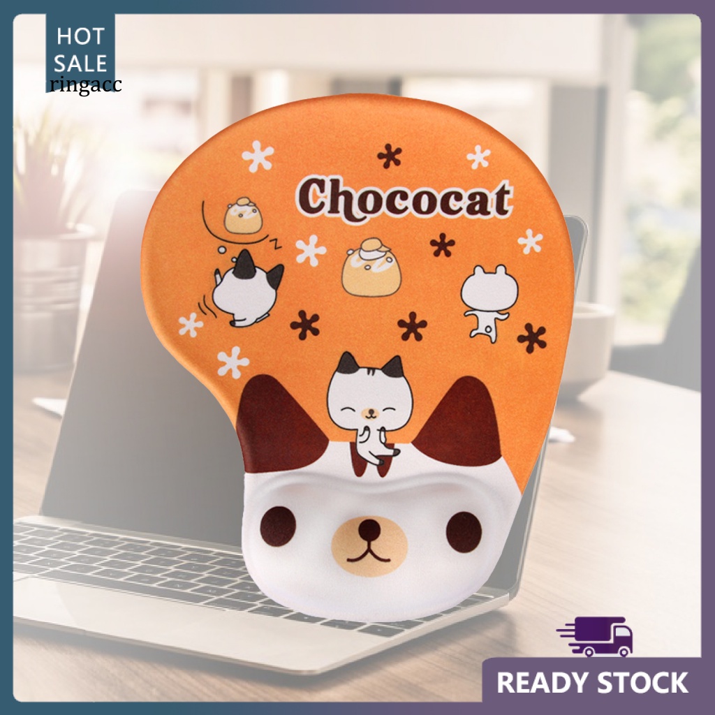 Tấm Lót Chuột RGA 3D Bằng Silicon Hình Hoạt Hình Dễ Thương Tiện Dụng Cho Văn Phòng