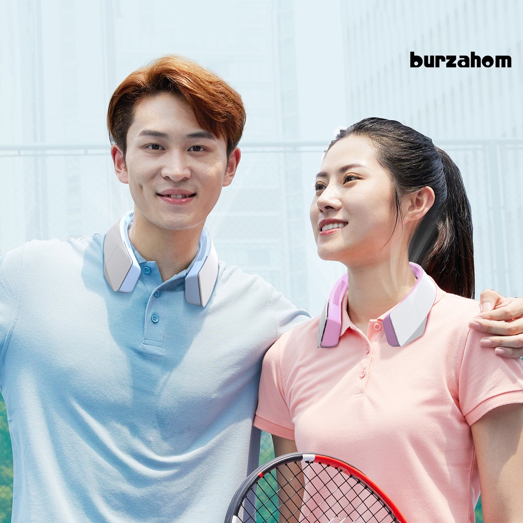 Quạt Làm Mát Đeo Cổ Sạc Nhanh Bằng Cổng USB Thiết Kế Hình Tai Nghe Mini Dành Cho Làm Việc