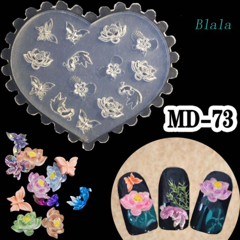 Bộ 7 Khuôn Silicone Tạo Hình Trang Trí Móng Tay 3D