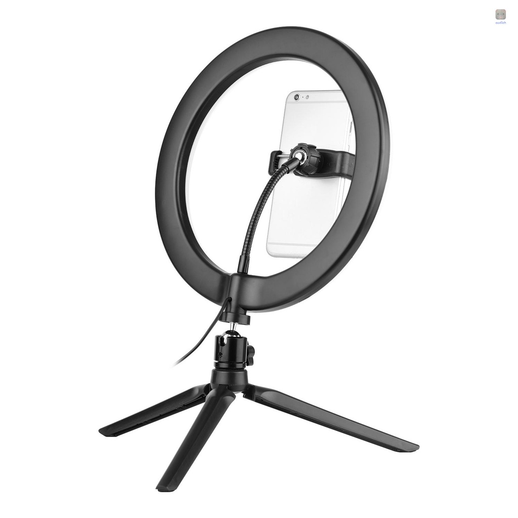 Andoer Bộ Dụng Cụ Trực Tuyến Với Giá Đỡ Ba Chân Đầu Bi 10inch Và Đèn LED Mini Kèm Giá Đỡ Điện Thoại