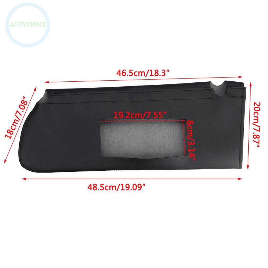 Sun Visor Cover Black For Tahoe Yukon 95-99 Left+Right Microfiber Leather【Chevrolet】