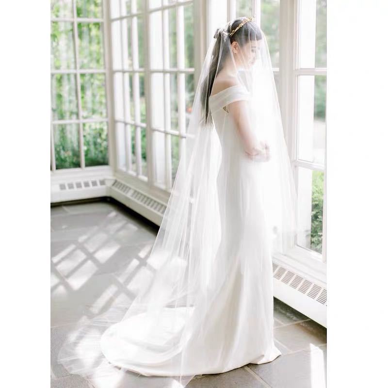 Mạng Che Mặt Cô Dâu Một Lớp Siêu Mềm Dài 3m 5m 10m