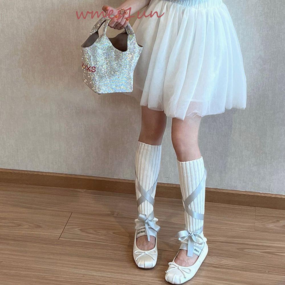 Găng Ống Chân Giữ Ấm Thấm Hút Mồ Hôi Bằng Cotton Mềm Mại Phong Cách Gothic Hàn Quốc Lolita WMES15H