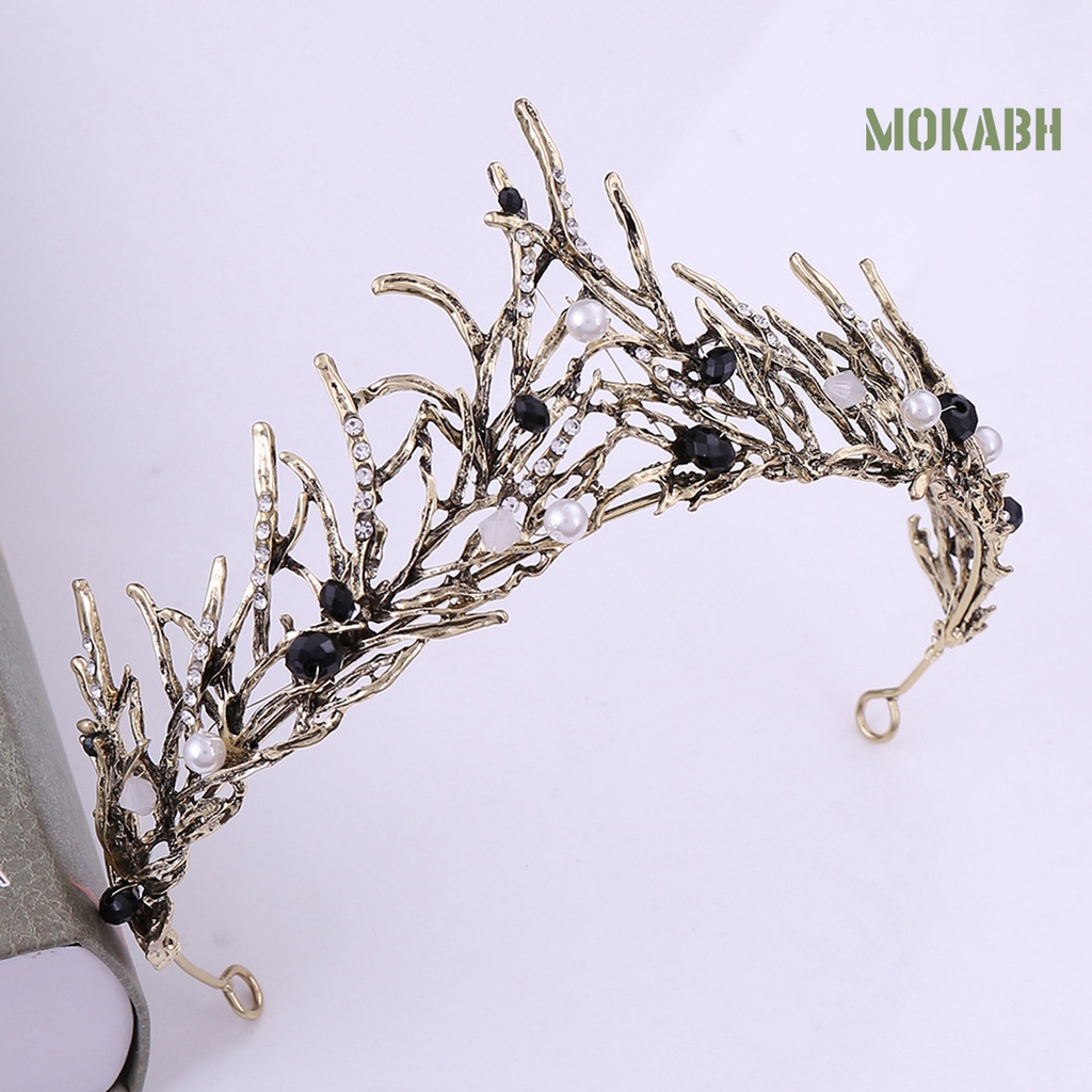 Vương Miện Cài Tóc Đính Đá Và Ngọc Trai Nhân Tạo Thời Trang