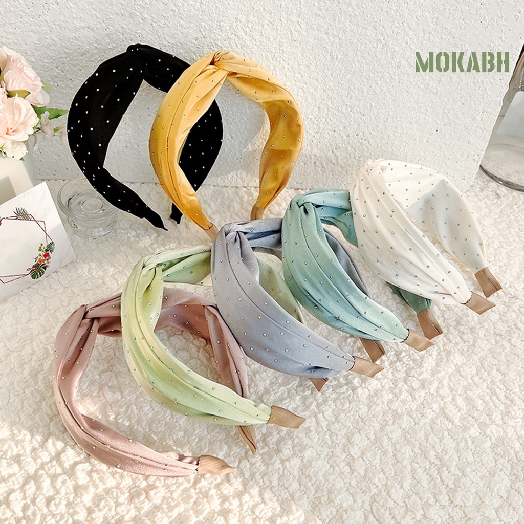 Băng Đô Cài Tóc Đính Đá Màu Sắc Thời Trang Dành Cho Nữ