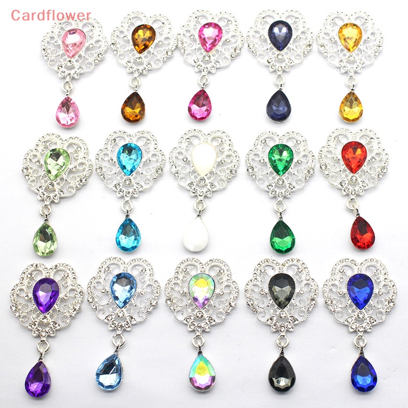 Phụ Kiện Trang Trí Tóc Hình Giọt Nước Bằng Hợp Kim Đính Đá DIY Mới