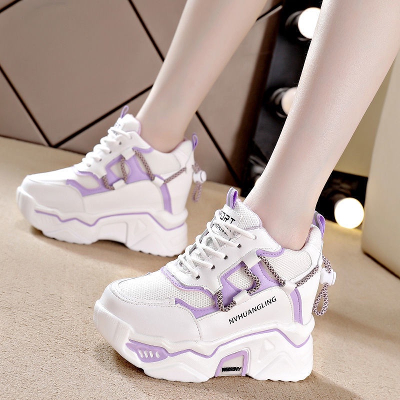 🔥giày thể thao nữ độn đế Giày Thể Thao Đế Dày Tăng Chiều Cao 5-8cm Dành Cho Nữ🔥