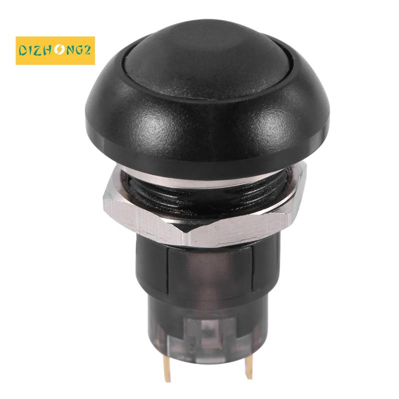 Công Tắc Bật / Tắt Chống Thấm Nước 12mm SPST 2A IP67 Màu Đen