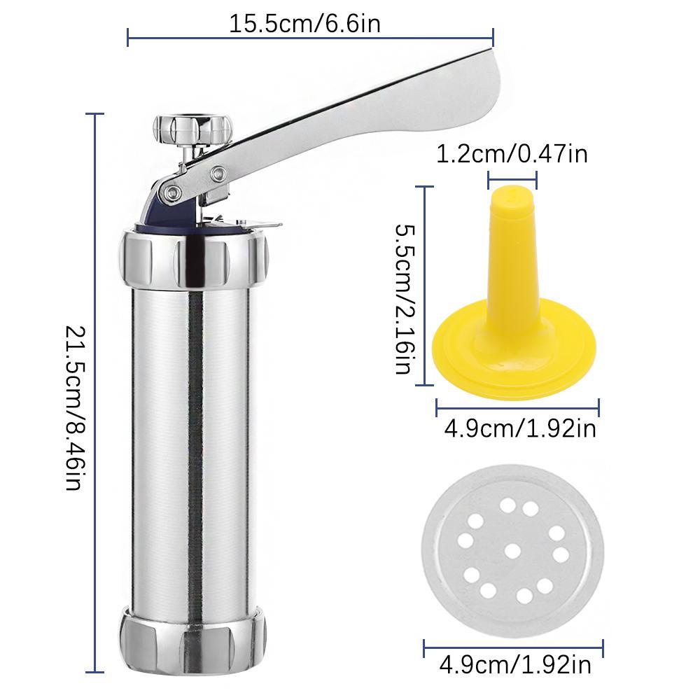 SUENIN Súng Ép Làm Bánh Quy Kèm 20 Đĩa Và 4 Đầu Thay Thế Bằng Thép Không Gỉ