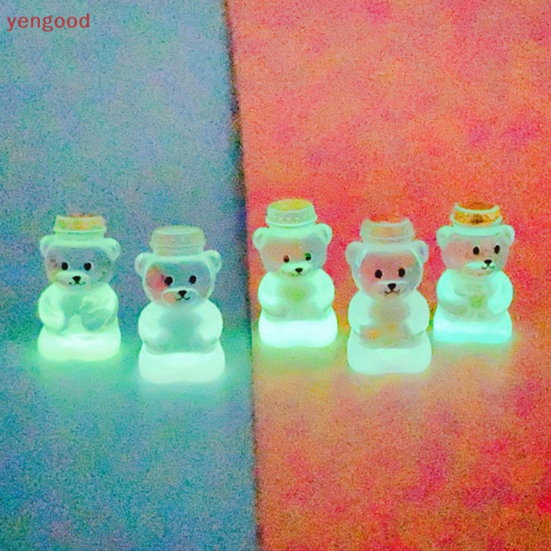 Bộ 5 Tượng Gấu Phát Sáng Trong Bóng Tối Trang Trí