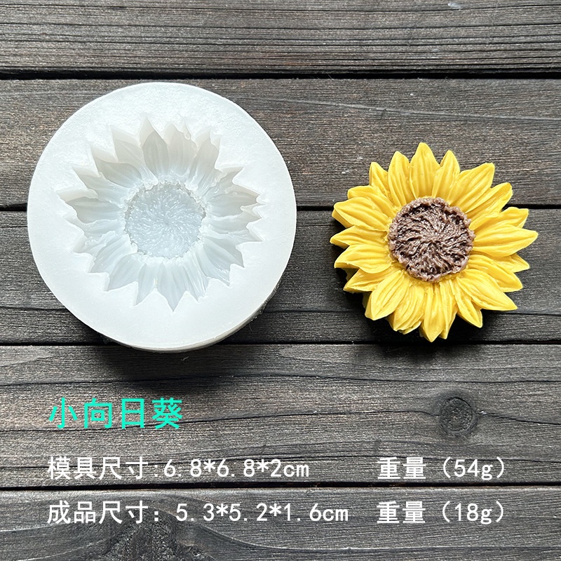 Khuôn silicone Làm Bánh / Xà Phòng Hình Hoa Hồng / Mẫu Đơn Ba Chiều