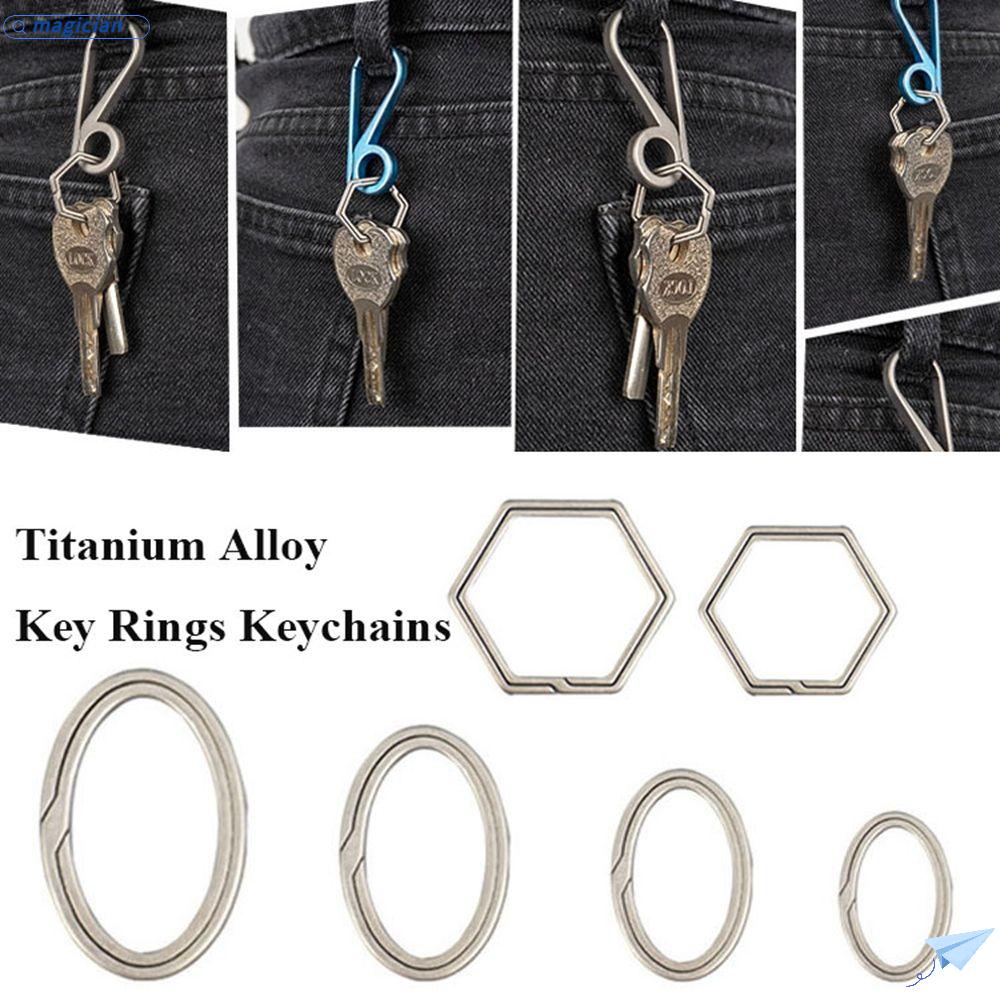 Set 2 Móc Chìa Khóa Bằng Hợp Kim Titan Siêu Nhẹ Chất Lượng Cao