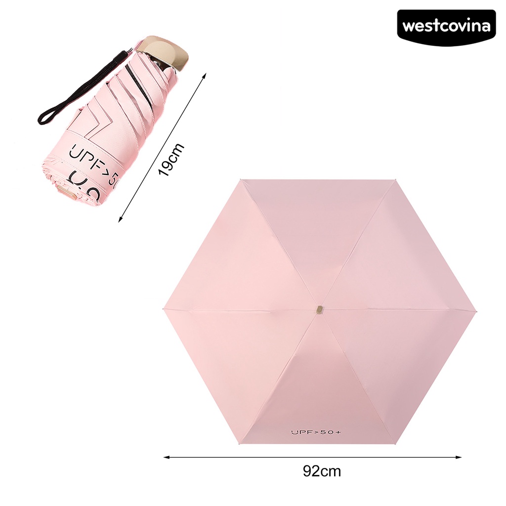 [COD]☁Dù Gấp Năm Khúc Bằng Vải Chống Rơi Có Túi Đựng Dành Cho Đi Mua Sắm