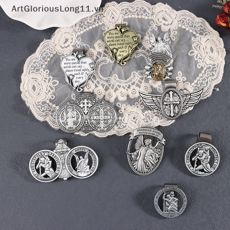 Kẹp Gắn Tấm Chắn Xe Hơi Nhiều Kiểu Dáng Christopher Medal