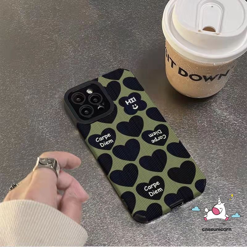 Ốp Điện Thoại Da Silicon Mềm Chống Sốc Hình Trái Tim iPhone 11 Pro Max 7Plus 8Plus XR X XS Max 14 12 13 11 Pro Max 7 8 Plus