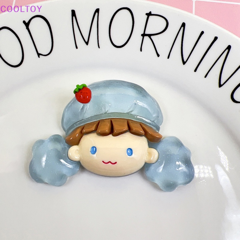 Cooltoy 1 Kẹp Tóc Nhựa Resin Phát Quang Hình Cô Gái Bỏng Ngô DIY Đáng Yêu Cho Sổ Lưu Niệm Bán