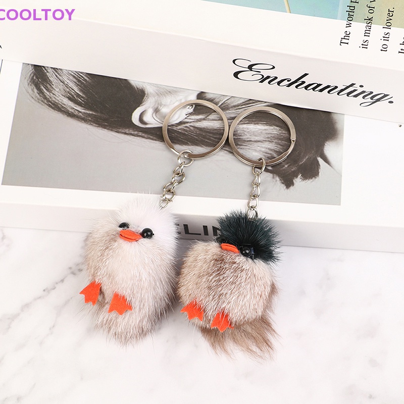 1 Móc Khóa Gà Lông Mềm Mại Thời Trang Cho Nữ