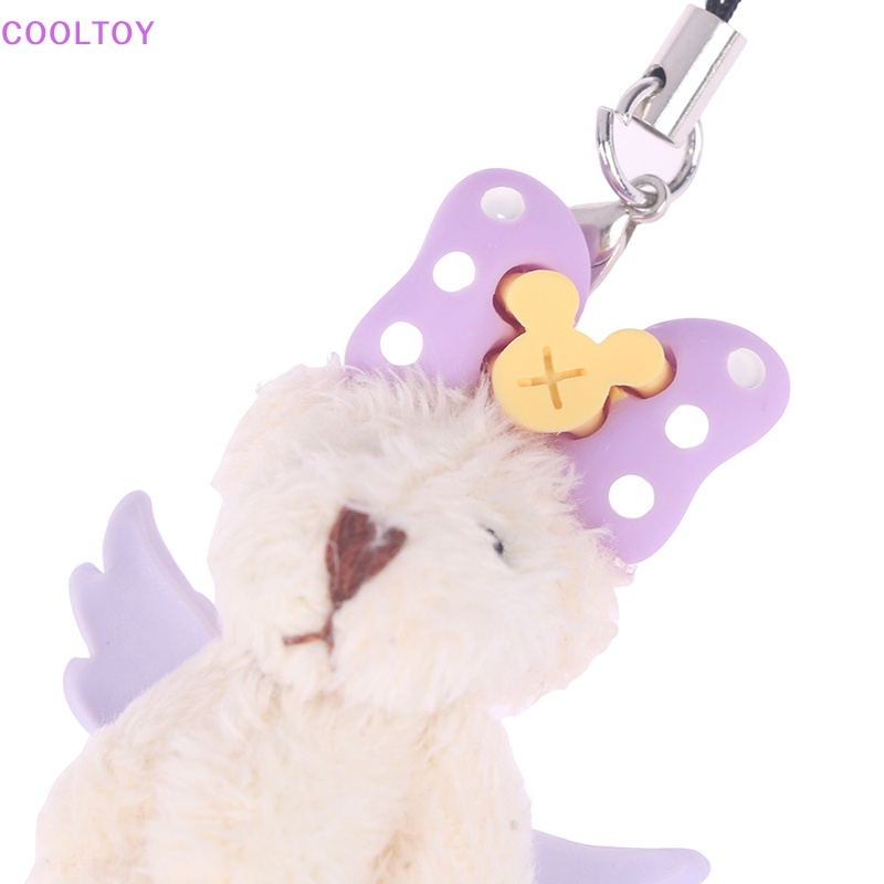 Cooltoy Móc Khóa Điện Thoại / Túi Xách / Móc Khóa Hình Cánh Gấu Nhồi Bông Thủ Công DIY Đáng Yêu