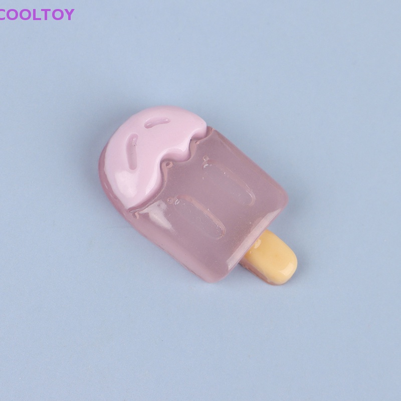 Cooltoy Set 2 Cây Kem Kẹo Mút Mini Bằng Resin Phát Sáng Màu Sắc Ngọt Ngào Dễ Thương Trang Trí Thủ Công DIY Quà Tặng Bán Chạy