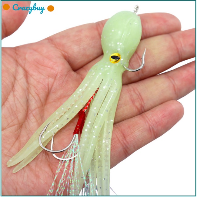 Cr Set 4 Mồi Giả Nhử Cá 3d 21g / 11cm Bằng Nhựa Gắn Kèm Móc Câu Tiện Dụng