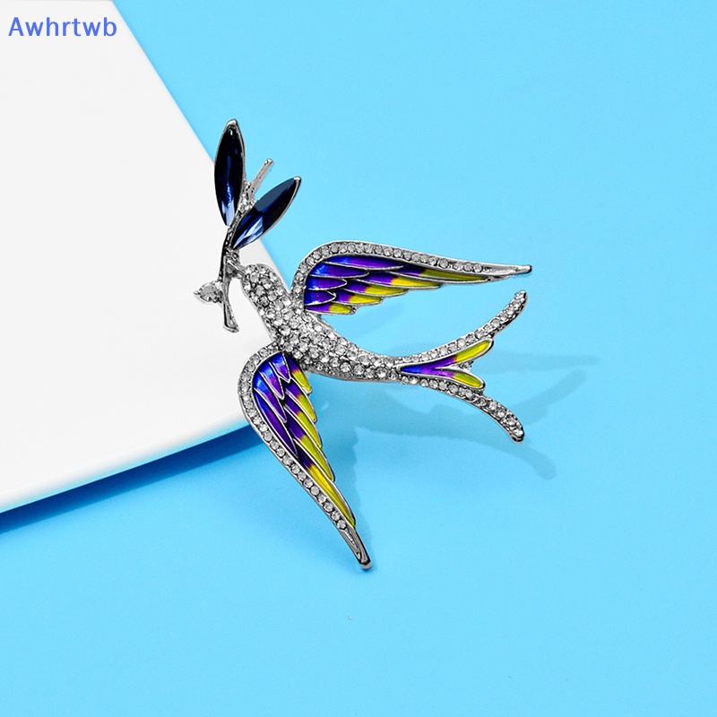 Ghim Cài Áo Hình Chim Én Bay Đính Đá Thời Trang Cho Nữ Mới