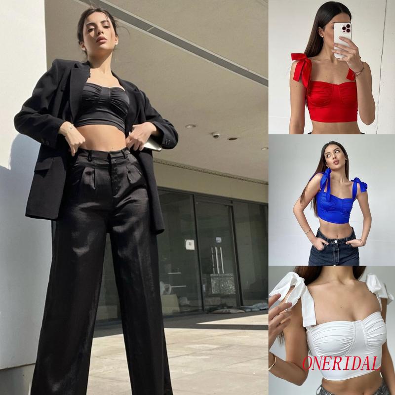 Áo Lửng Không Tay Cổ Vuông Gợi Cảm Cho Nữ