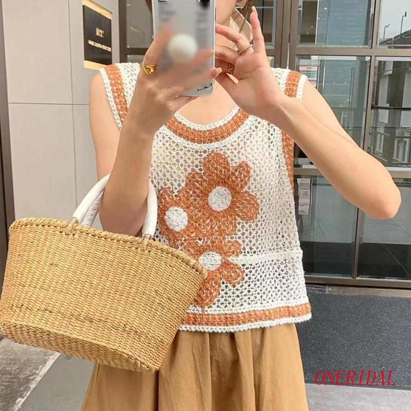 Áo Croptop Dệt Kim Sát Nách Cổ Tròn Thời Trang Cho Nữ