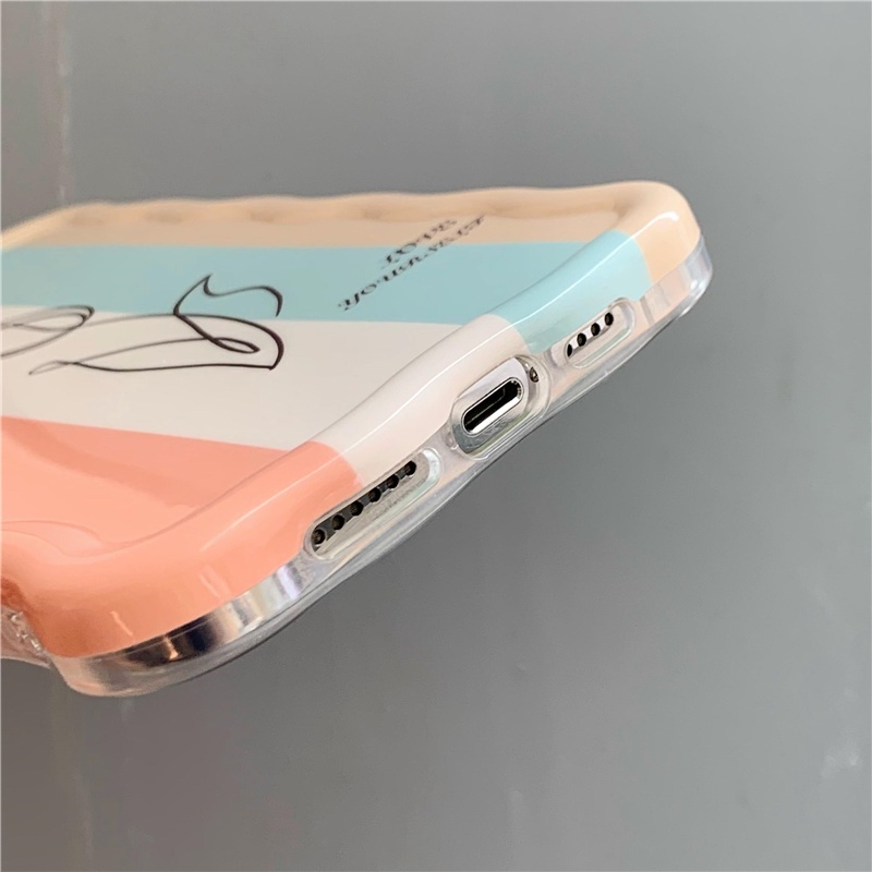 Ốp Điện Thoại TPU Viền Gợn Sóng Hình Hoa Tulip Chống Sốc Cho IPhone 14 13 12 11 Pro Max