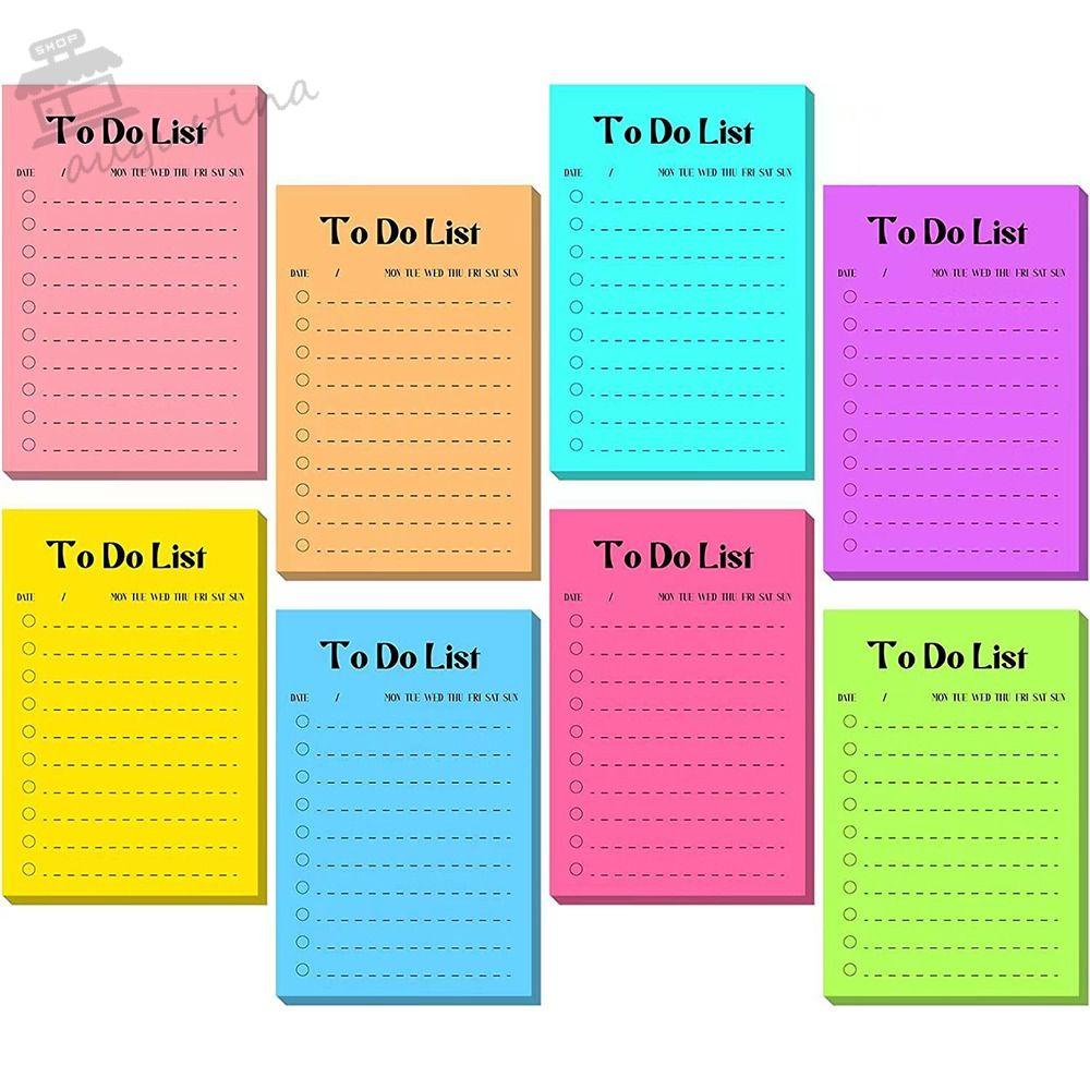 Augustina Giấy Ghi Chú 8 Màu Sắc Dùng Lên Kế Hoạch Trong Trường Học / Văn Phòng