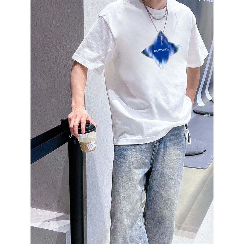 Áo Thun Tay Ngắn Cổ Tròn In Họa Tiết Thời Trang Xuân Hè 2023 Dành Cho Nam Và Nữ V88