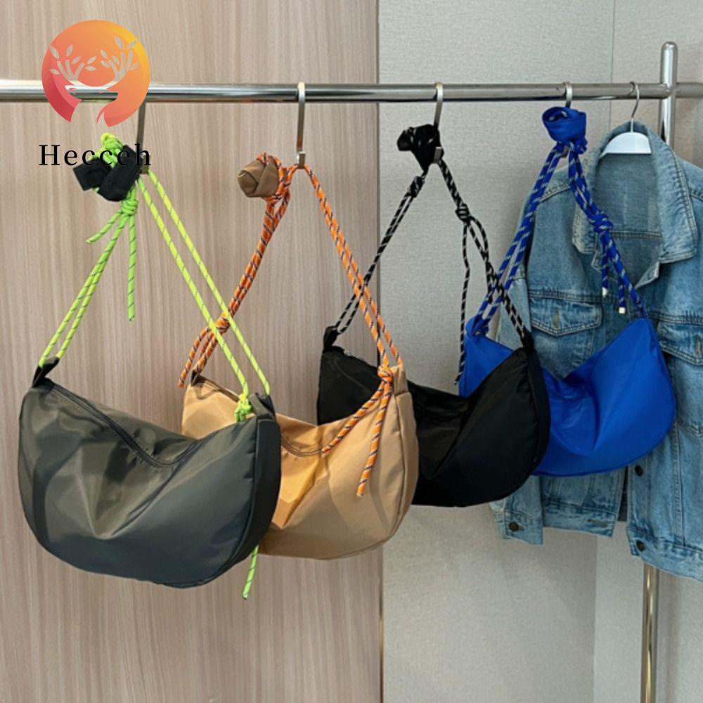 Túi Vải Đeo Vai Màu Trơn Phong Cách Vintage Màu Sắc