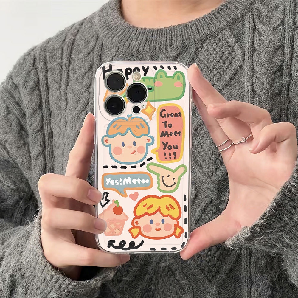 ✅Ốp Điện Thoại Mềm Chống Sốc Họa Tiết Graffiti Cho Apple Iphone 11 78 12Max 6In1314Pro M4GN