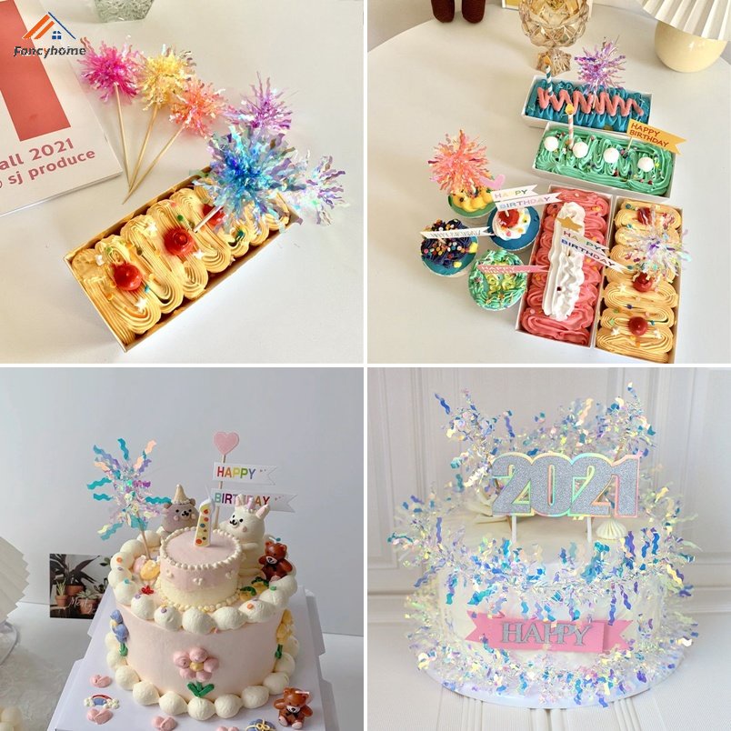 Phụ Kiện Dải Dây Tua Rua Nhiều Màu Trang Trí Bánh Kem