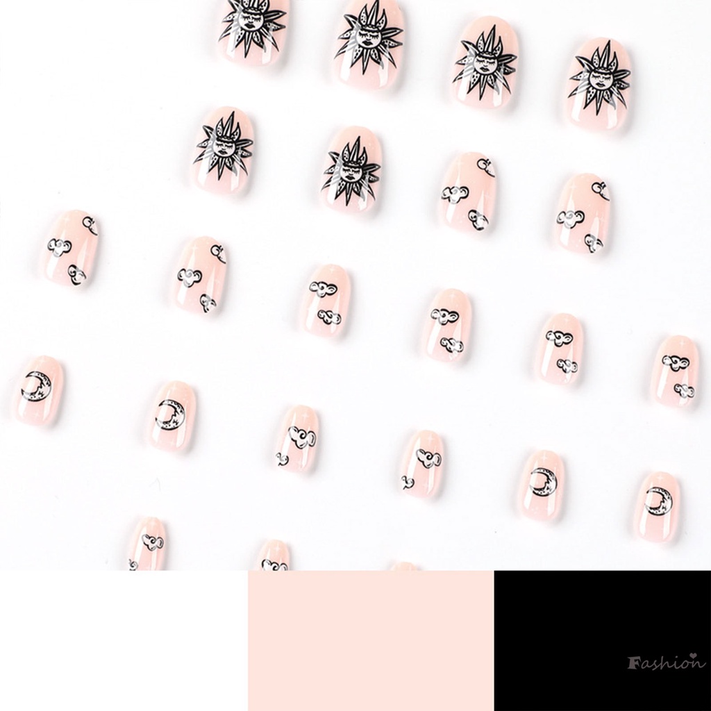 Móng Tay Hiệu Ứng Ngôi Sao Đám Mây Mặt Trăng Lâu Trôi Với