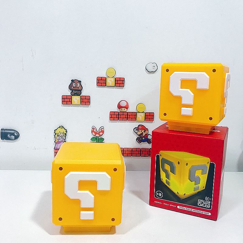 Đèn Ngủ LED Xoay Hình Game Super Mario Sạc Cổng USB Dùng Trang Trí Phòng Ngủ