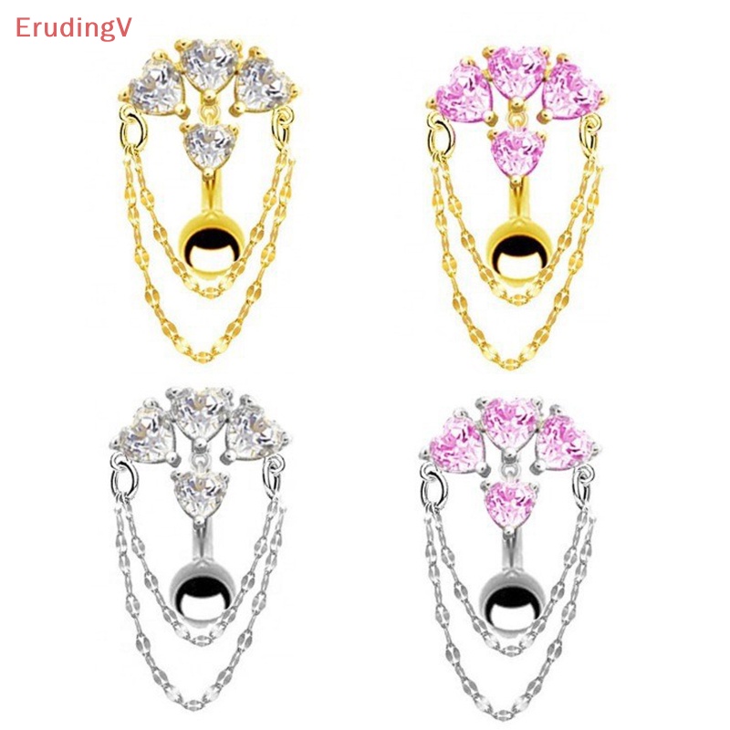 [ErudingV] Khuyên Rốn Bằng Thép Không Gỉ Đính Đá Zircon Hình Trái Tim Gợi Cảm [Mới]