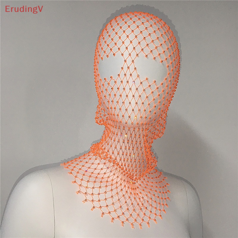 [ErudingV] Khăn Trùm Đầu Co Giãn Đính Kim Cương Giả Lấp Lánh Cho Nữ