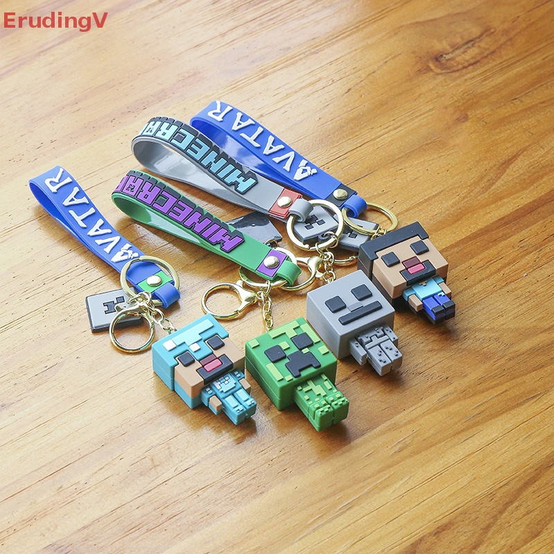 [ErudingV] Móc Khóa Khối Xây Dựng 3D Bằng Silicone Cho Nam [Mới]