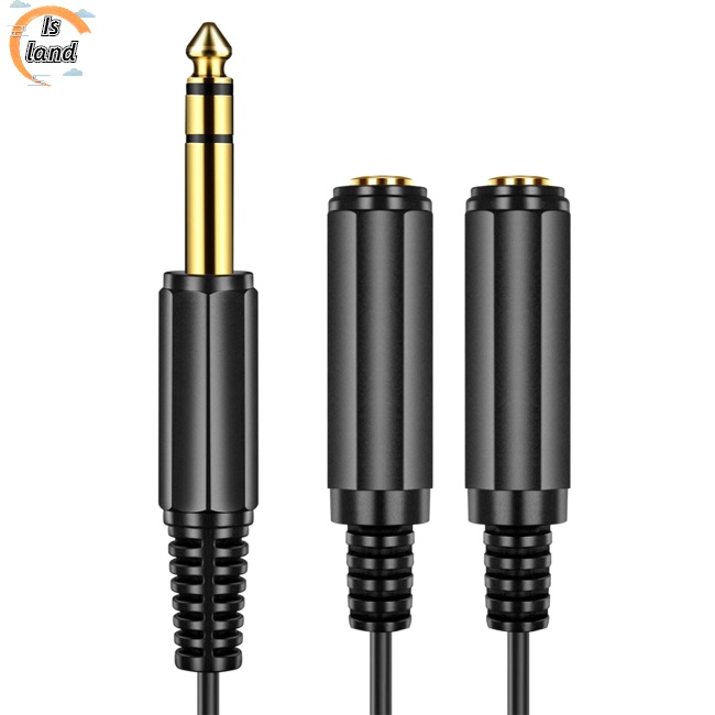 Cáp ChuyểN ĐổI Âm Thanh 6.35 Sang 2 ĐầU Chia 6.5 Mono Mạ VàNg 1 Sang 2 Chuyên DụNg